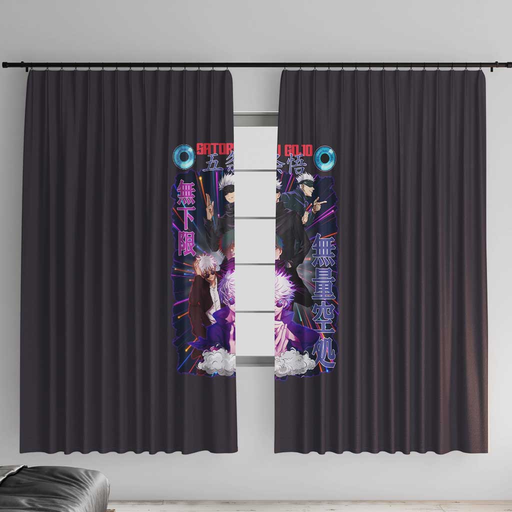 Satoru Gojo V3 Jujutsu Kaisen Window Curtain Anime Style