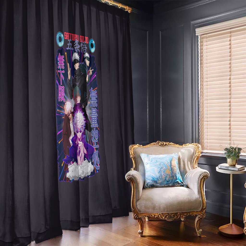 Satoru Gojo V3 Jujutsu Kaisen Window Curtain Anime Style