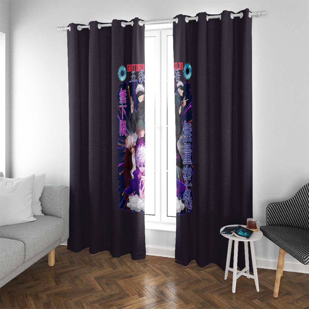 Satoru Gojo V3 Jujutsu Kaisen Window Curtain Anime Style