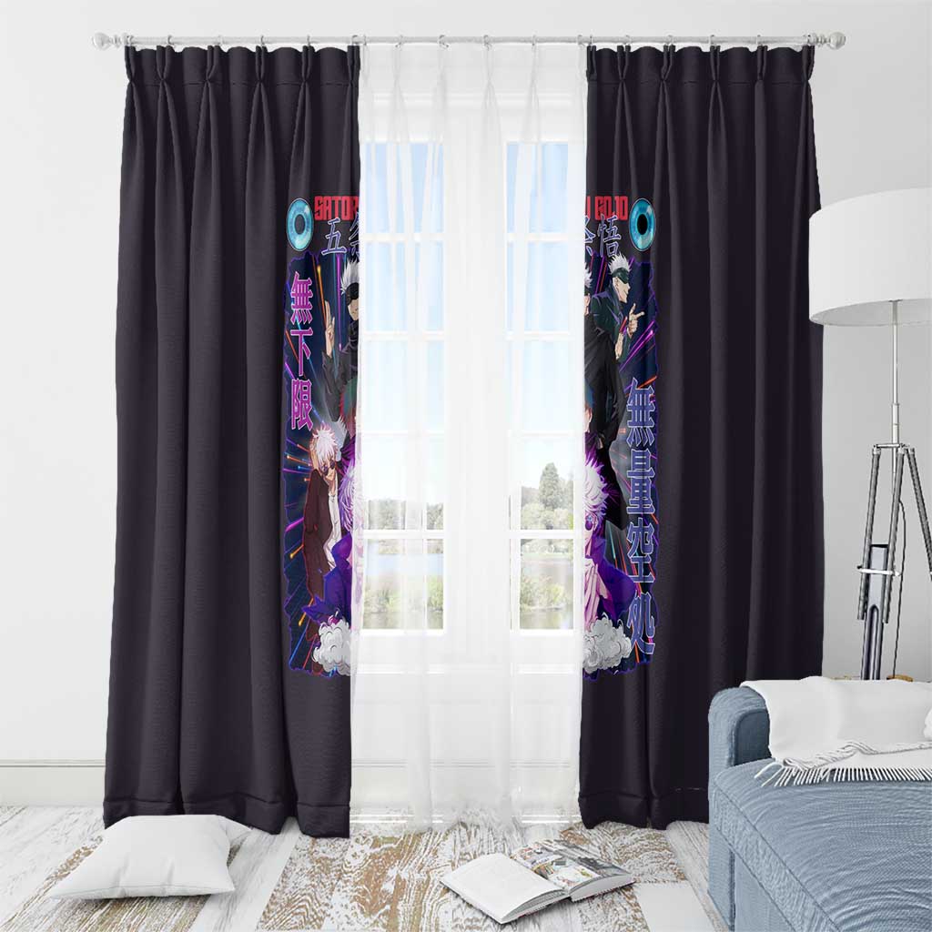 Satoru Gojo V3 Jujutsu Kaisen Window Curtain Anime Style