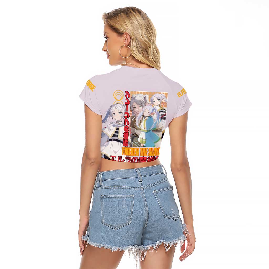 Frieren V2 Frieren Beyond Journey’s End Raglan Cropped T Shirt Anime Style
