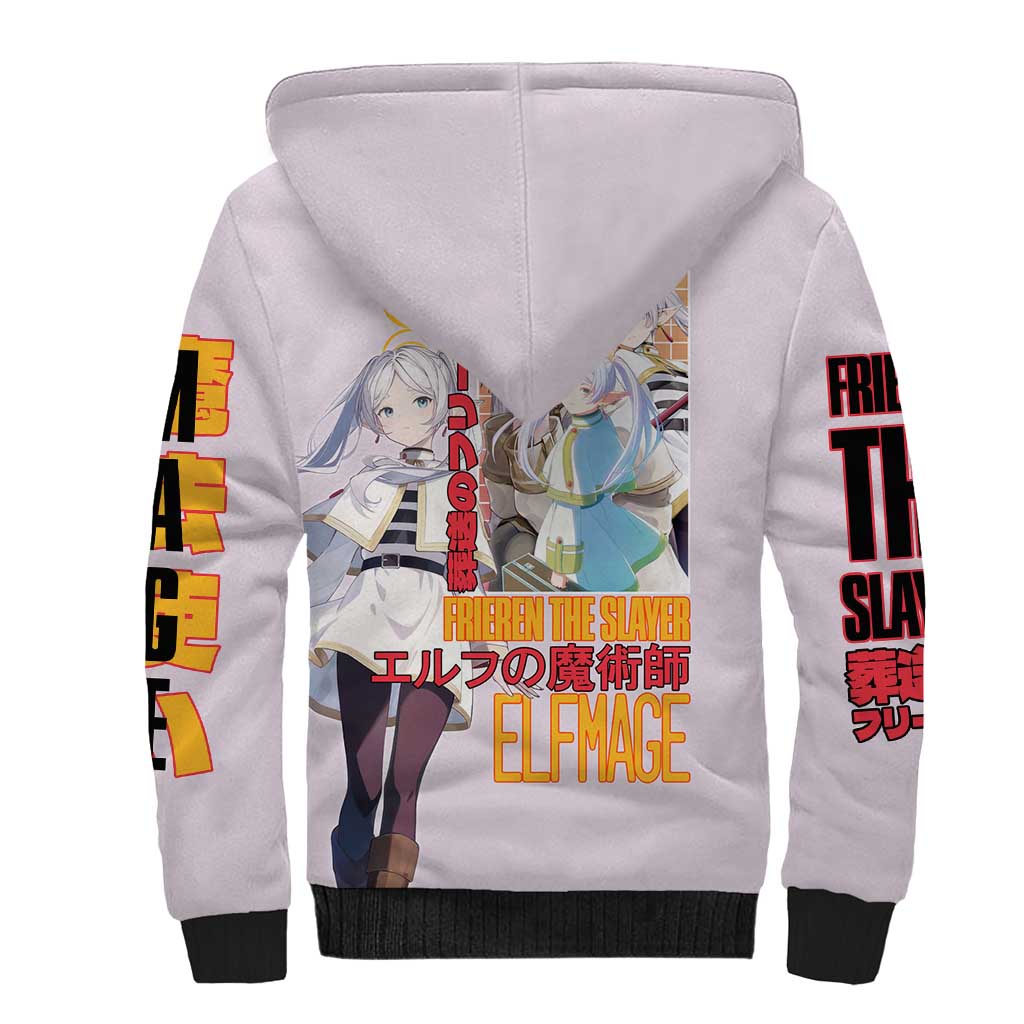 Frieren V2 Frieren Beyond Journey’s End Sherpa Hoodie Anime Style