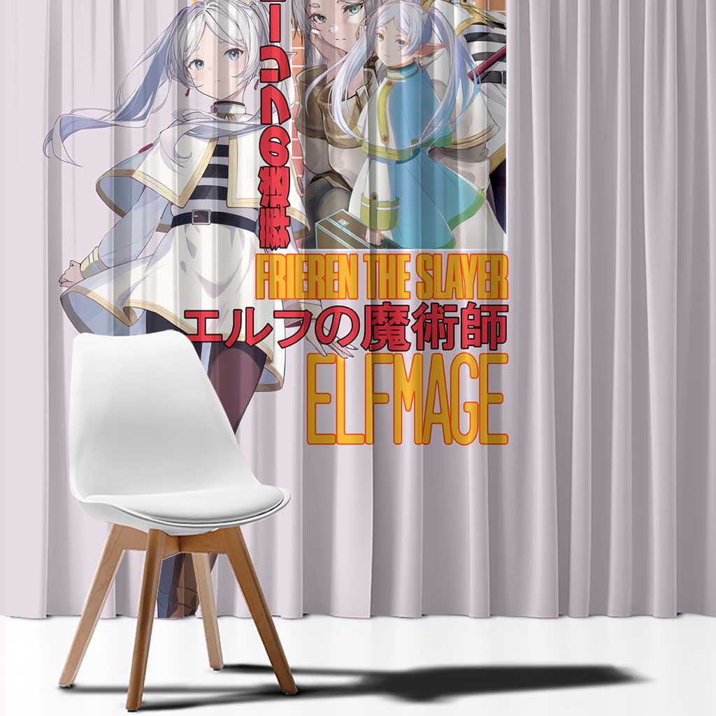 Frieren V2 Frieren Beyond Journey’s End Window Curtain Anime Style