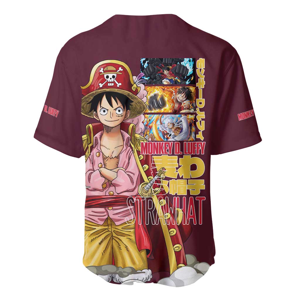 Monkey D. Luffy V3 One Piece Baseball Jersey Anime Style