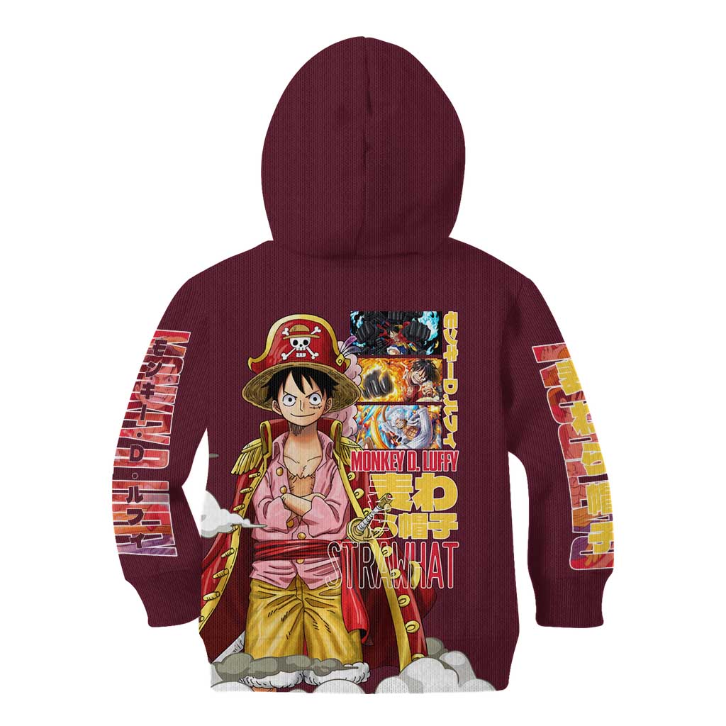 Monkey D. Luffy V3 One Piece Kid Hoodie Anime Style