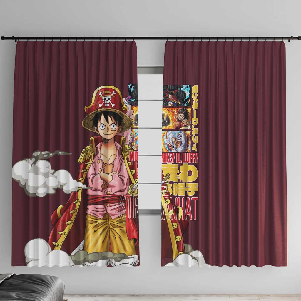 Monkey D. Luffy V3 One Piece Window Curtain Anime Style
