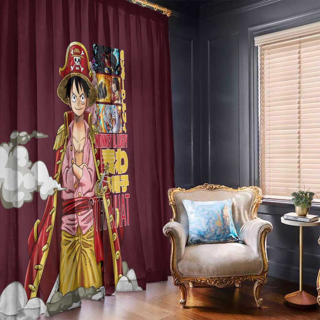 Monkey D. Luffy V3 One Piece Window Curtain Anime Style