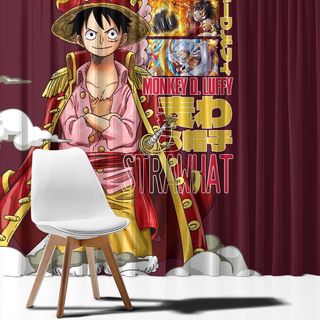 Monkey D. Luffy V3 One Piece Window Curtain Anime Style