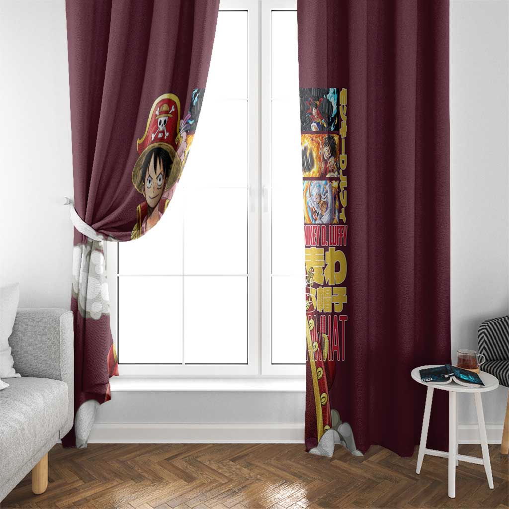 Monkey D. Luffy V3 One Piece Window Curtain Anime Style