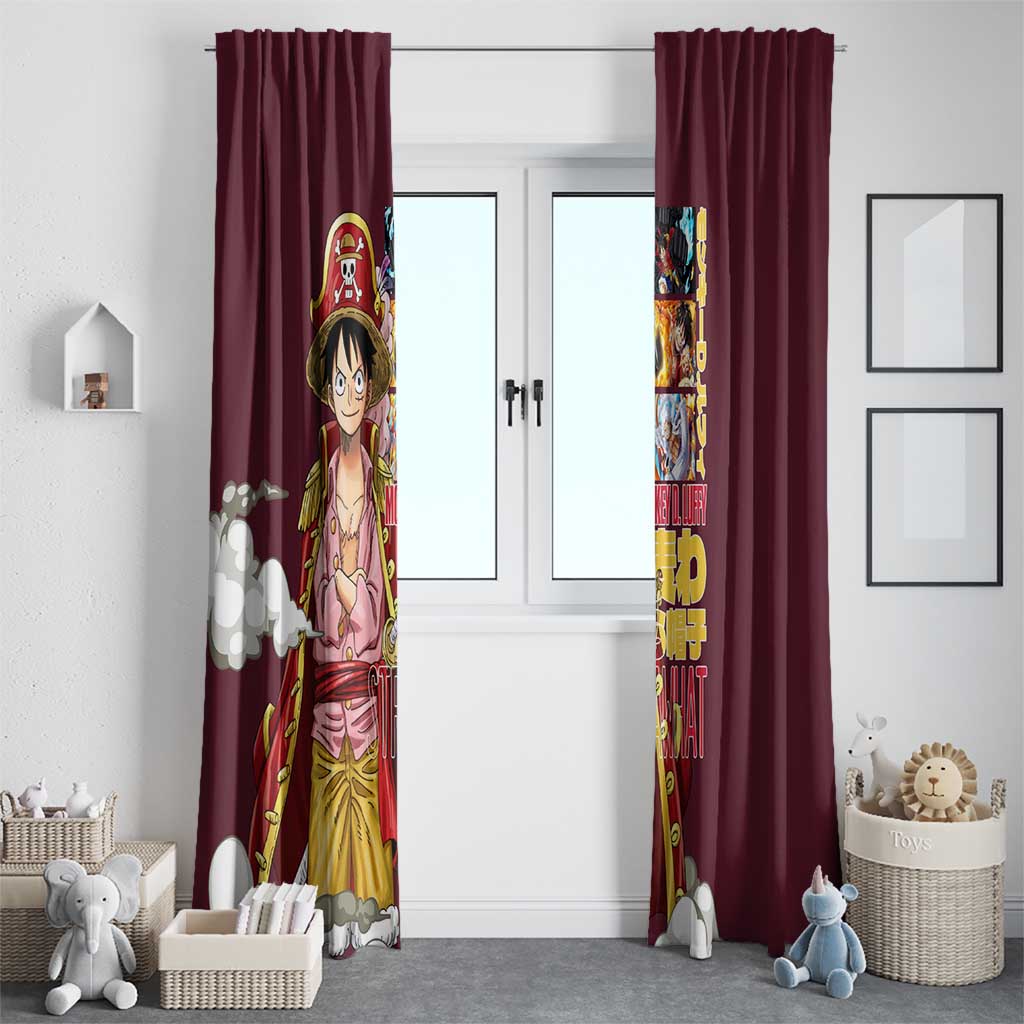 Monkey D. Luffy V3 One Piece Window Curtain Anime Style