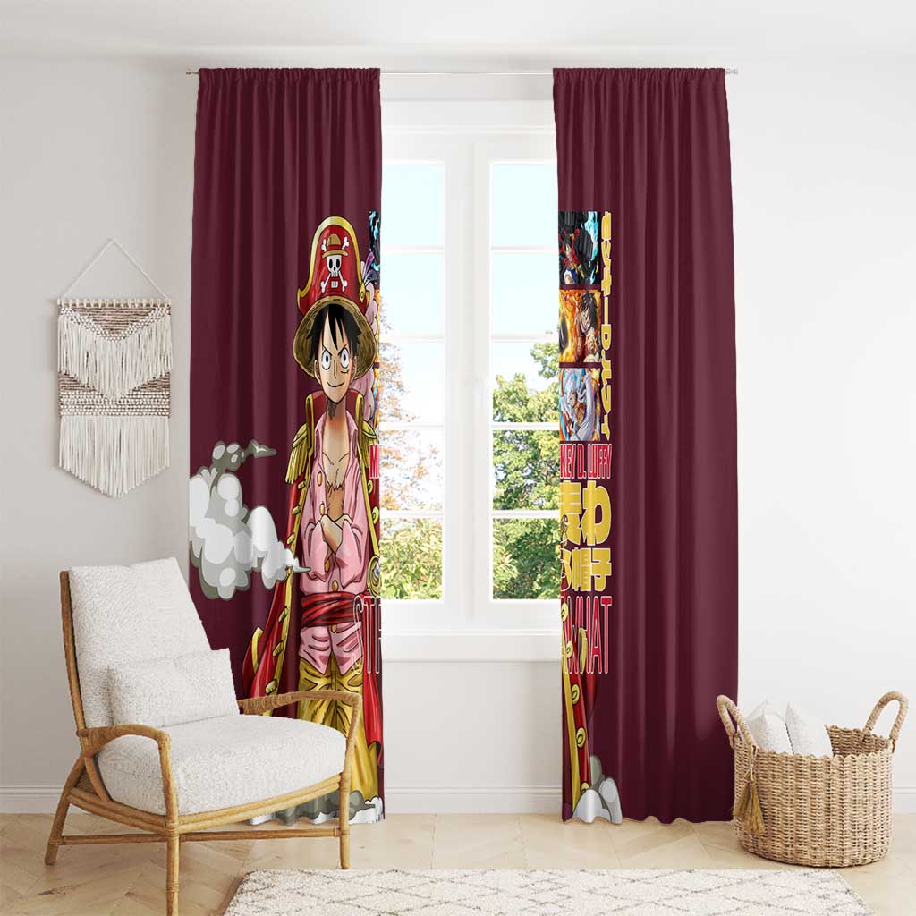 Monkey D. Luffy V3 One Piece Window Curtain Anime Style