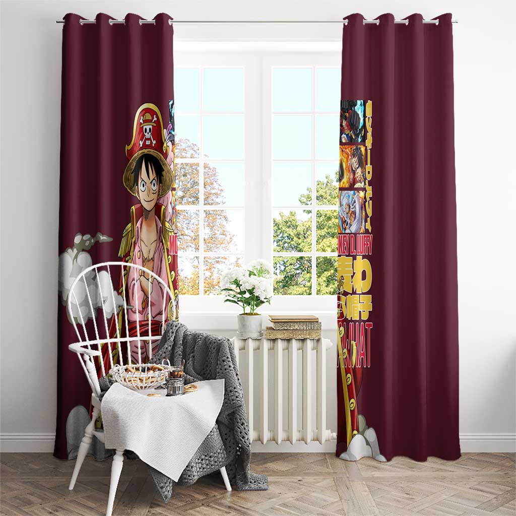 Monkey D. Luffy V3 One Piece Window Curtain Anime Style