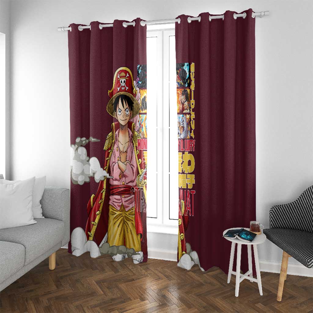 Monkey D. Luffy V3 One Piece Window Curtain Anime Style