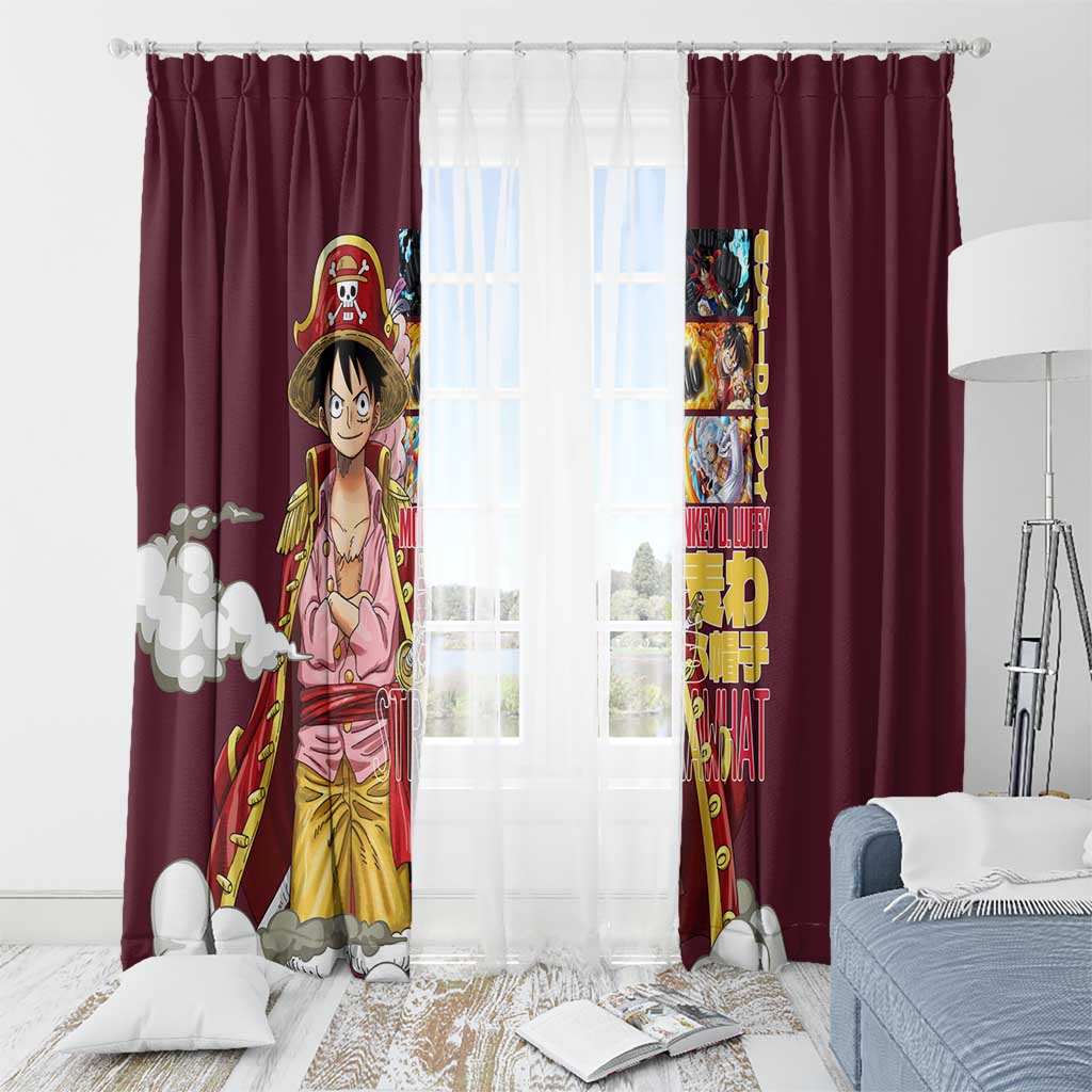 Monkey D. Luffy V3 One Piece Window Curtain Anime Style