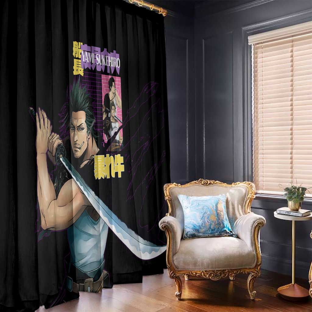 Yami Sukehiro V3 Black Clover Window Curtain Anime Style