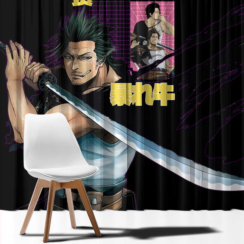 Yami Sukehiro V3 Black Clover Window Curtain Anime Style