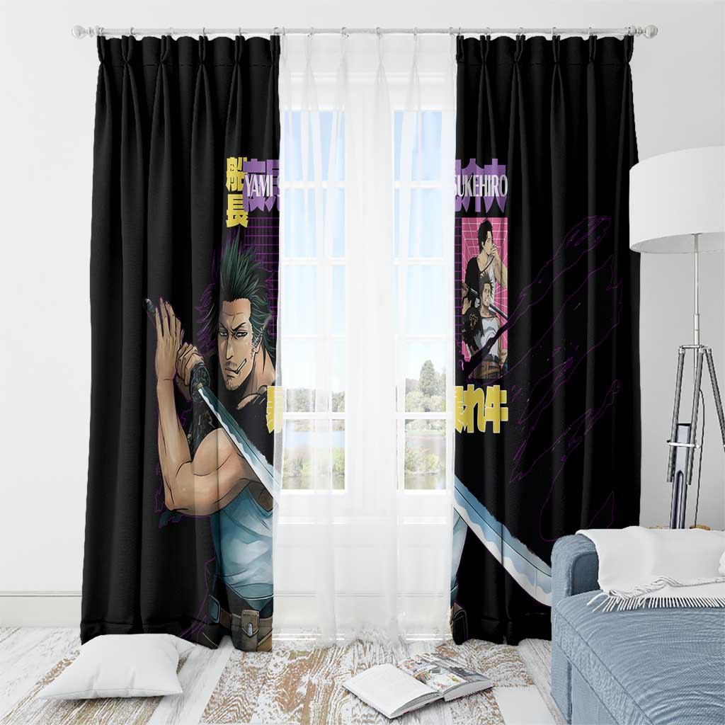 Yami Sukehiro V3 Black Clover Window Curtain Anime Style