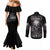 warning-im-an-a-mad-skull-couples-matching-mermaid-dress-and-long-sleeve-button-shirt