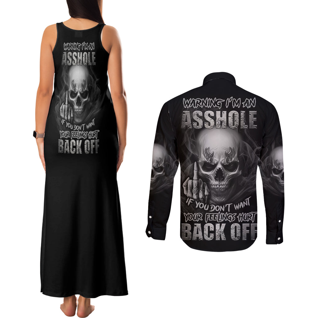 warning-im-an-a-mad-skull-couples-matching-tank-maxi-dress-and-long-sleeve-button-shirt