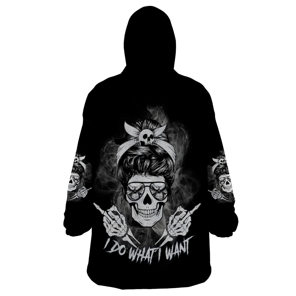 i-do-what-i-want-skull-black-and-white-wearable-blanket-hoodie