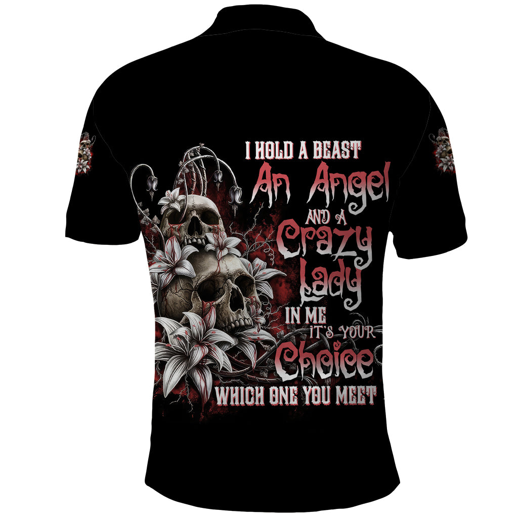 i-hold-a-beast-an-angel-and-a-crazy-lady-in-me-polo-shirt