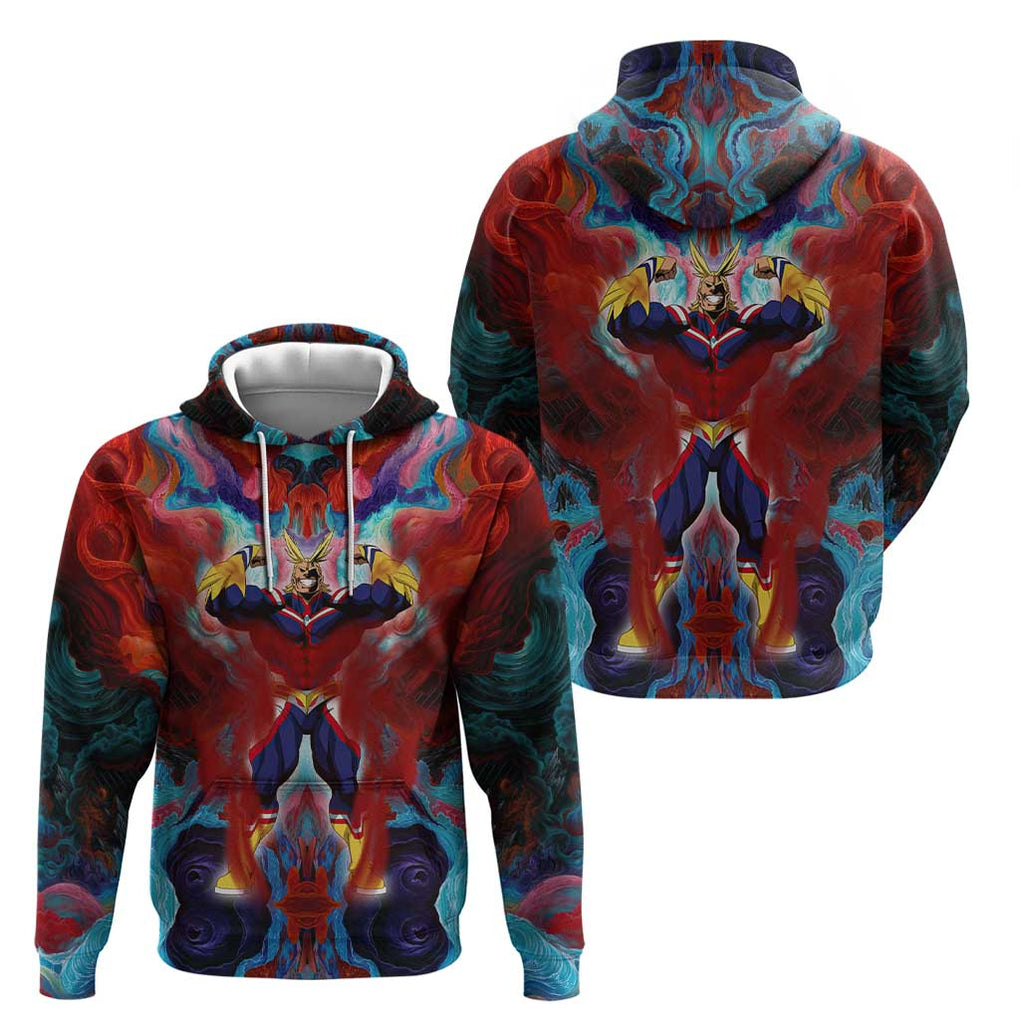 Atmospheric Blast All Might My Hero Academia Hoodie Anime Mix Abstracs Trippy Style