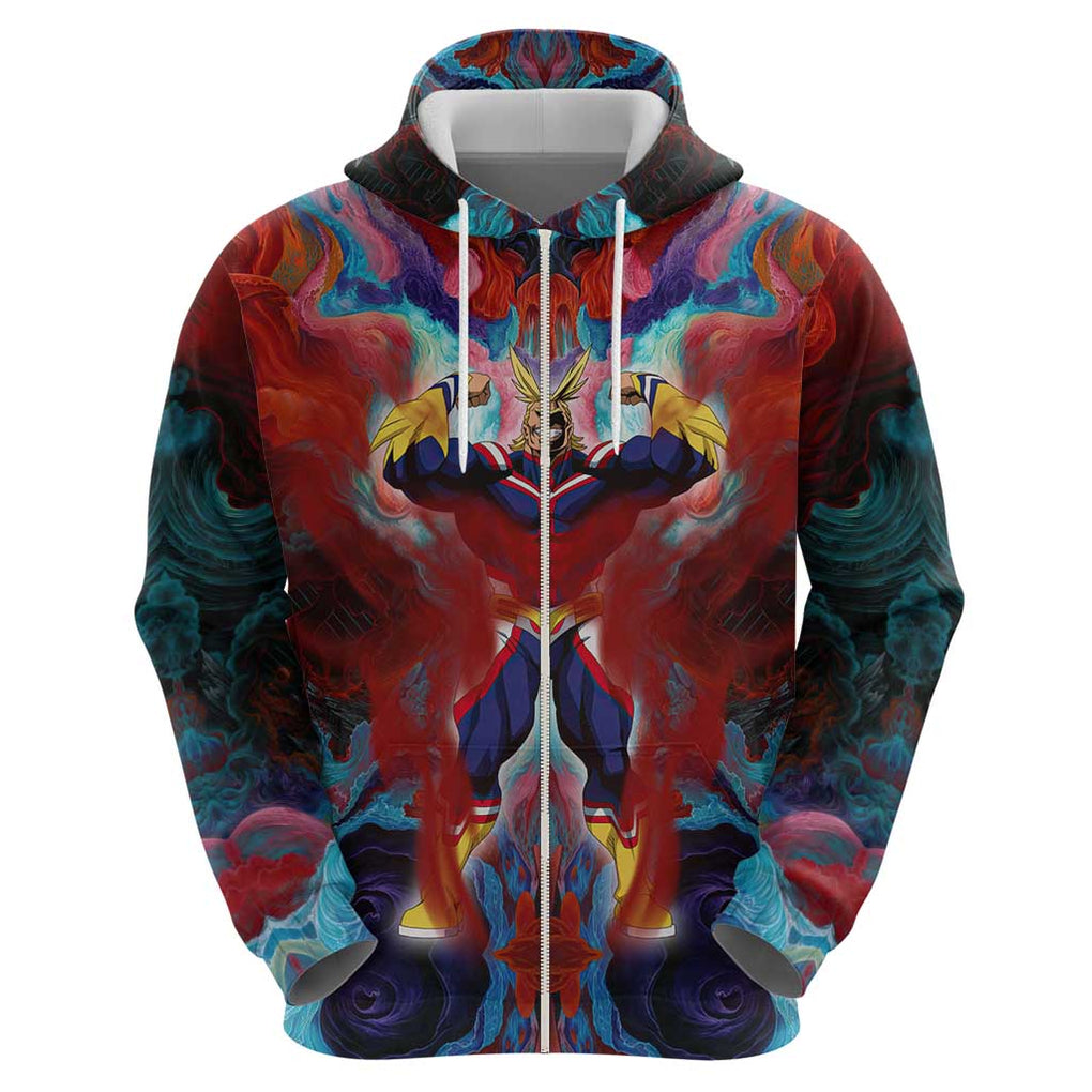 Atmospheric Blast All Might My Hero Academia Hoodie Anime Mix Abstracs Trippy Style