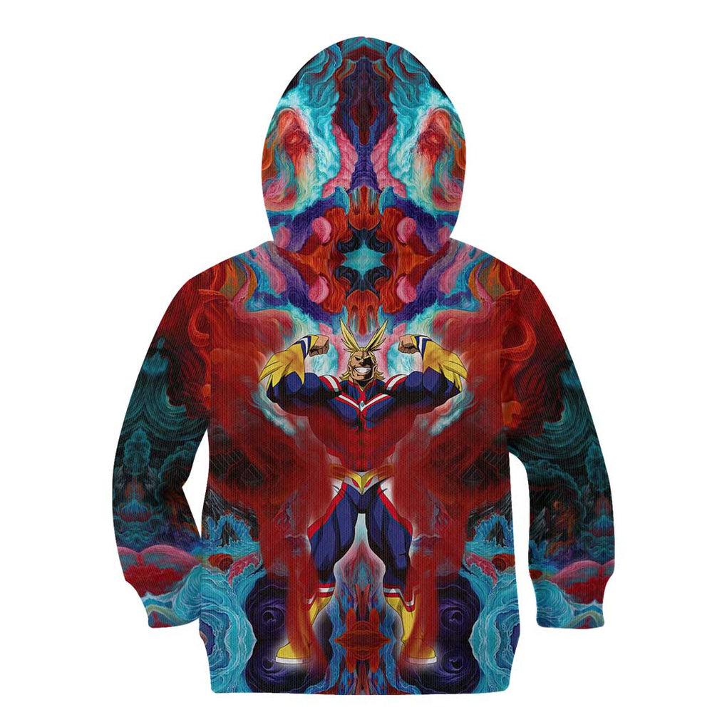 Atmospheric Blast All Might My Hero Academia Kid Hoodie Anime Mix Abstracs Trippy Style