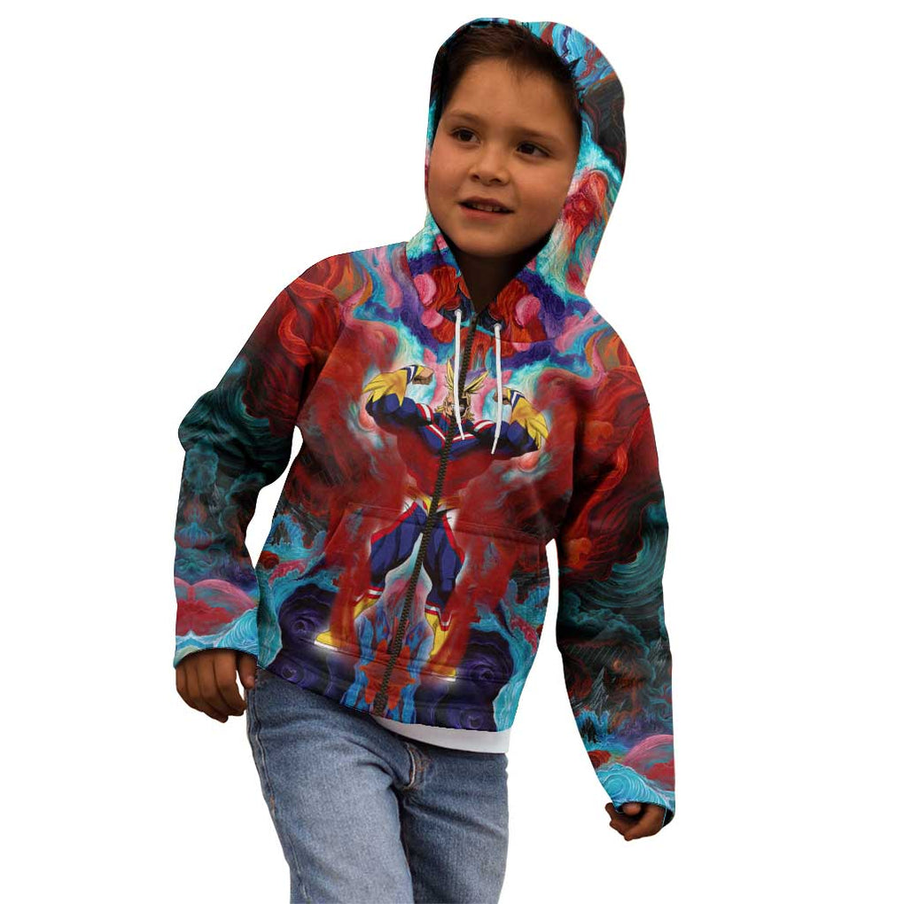 Atmospheric Blast All Might My Hero Academia Kid Hoodie Anime Mix Abstracs Trippy Style