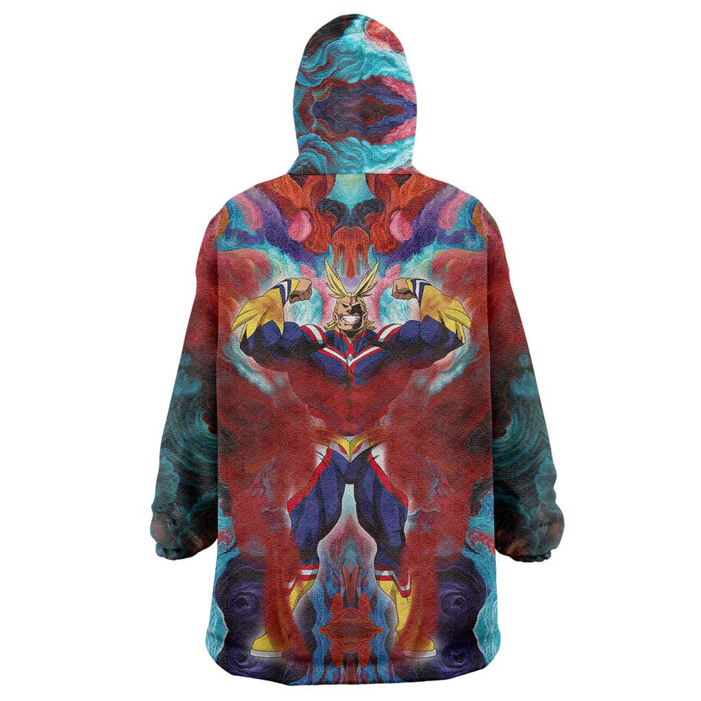 Atmospheric Blast All Might My Hero Academia Wearable Blanket Hoodie Anime Mix Abstracs Trippy Style