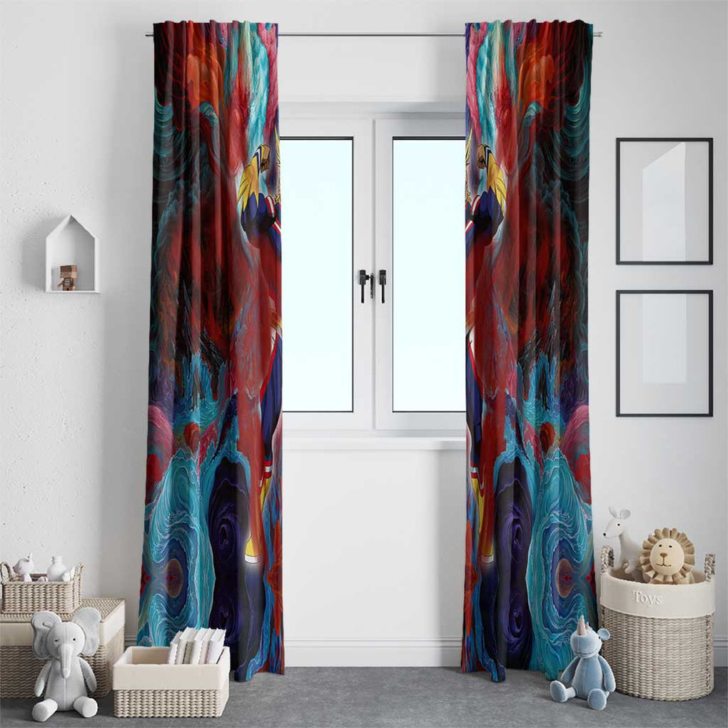 Atmospheric Blast All Might My Hero Academia Window Curtain Anime Mix Abstracs Trippy Style
