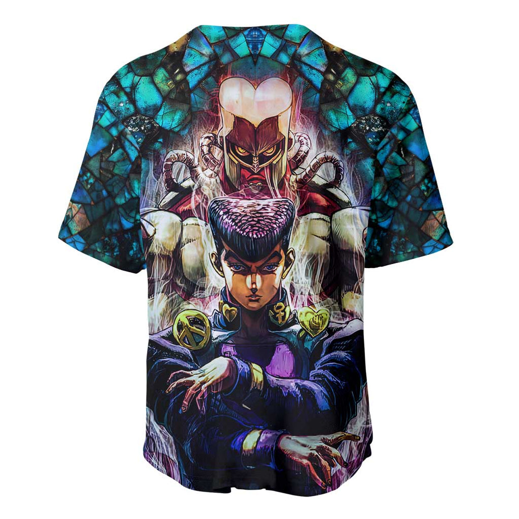 Trippy Josuke Shining Diamond Jojo’s Bizarre Adventure Baseball Jersey Anime Mix Abstracs Style