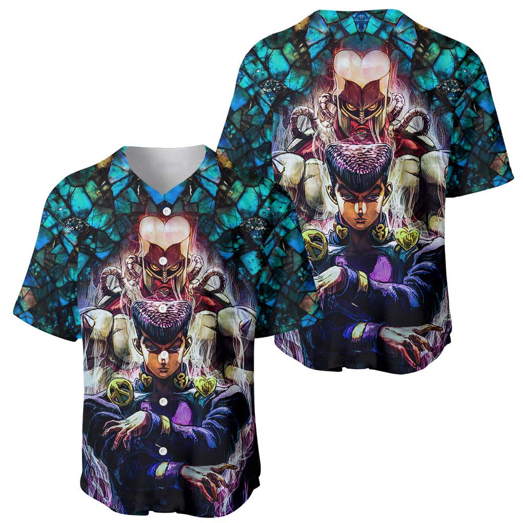 Trippy Josuke Shining Diamond Jojo’s Bizarre Adventure Baseball Jersey Anime Mix Abstracs Style
