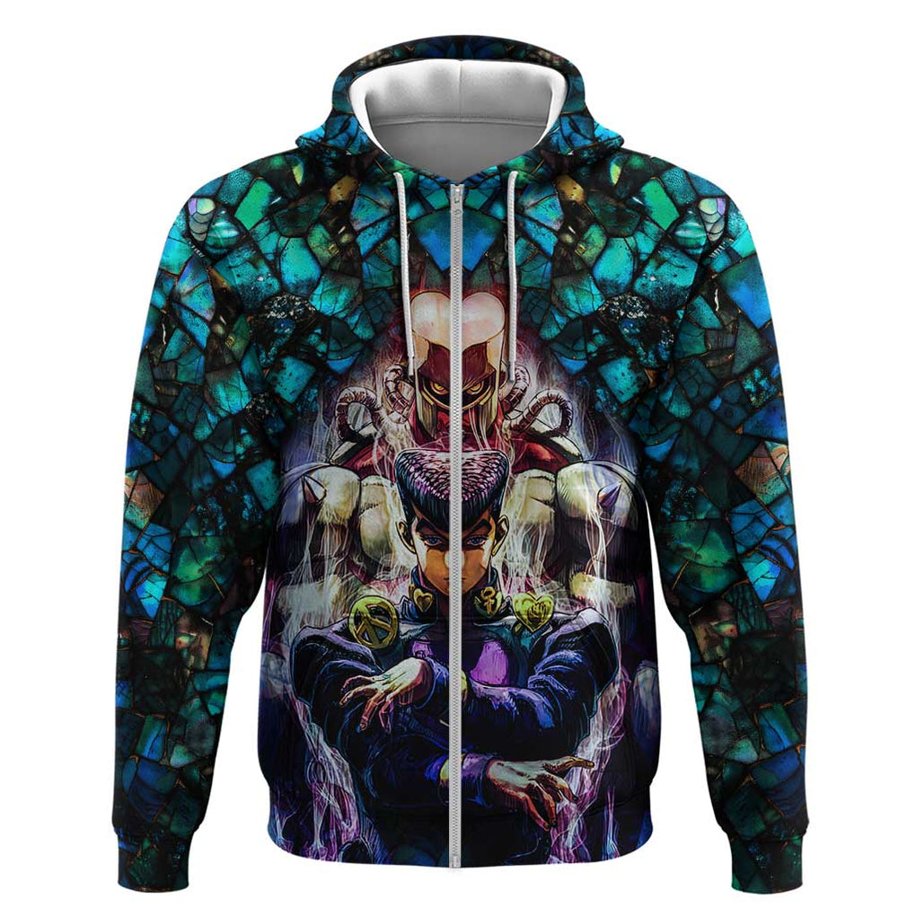 Trippy Josuke Shining Diamond Jojo’s Bizarre Adventure Hoodie Anime Mix Abstracs Style