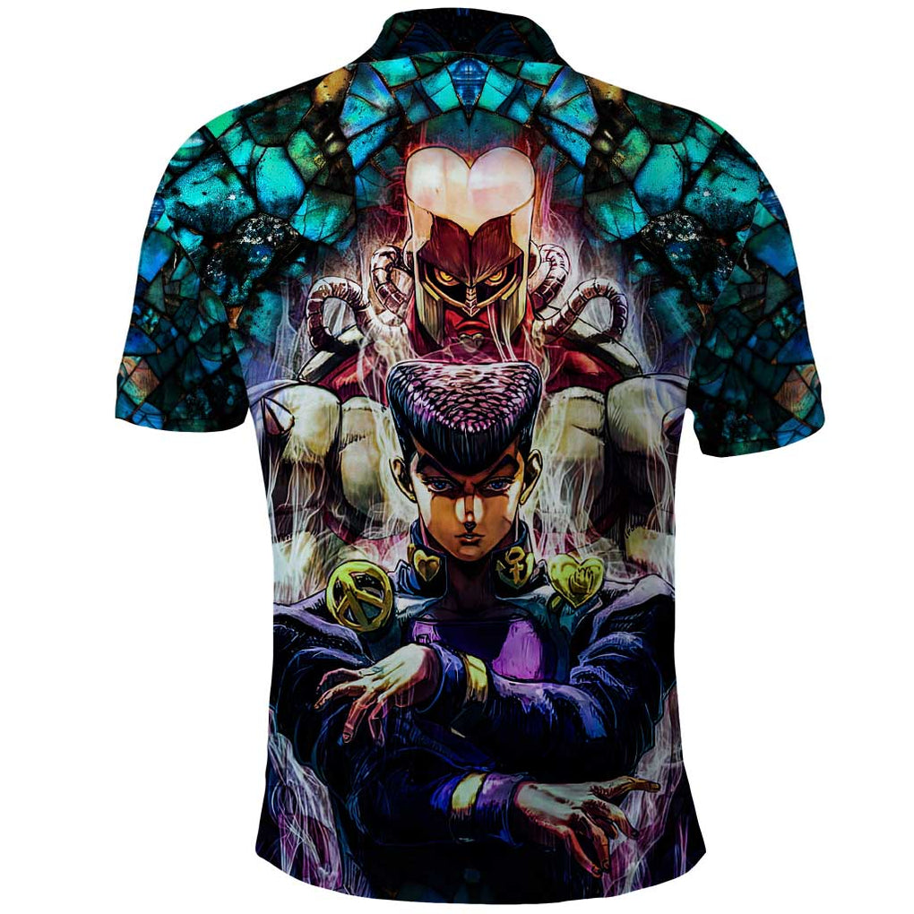 Trippy Josuke Shining Diamond Jojo’s Bizarre Adventure Polo Shirt Anime Mix Abstracs Style