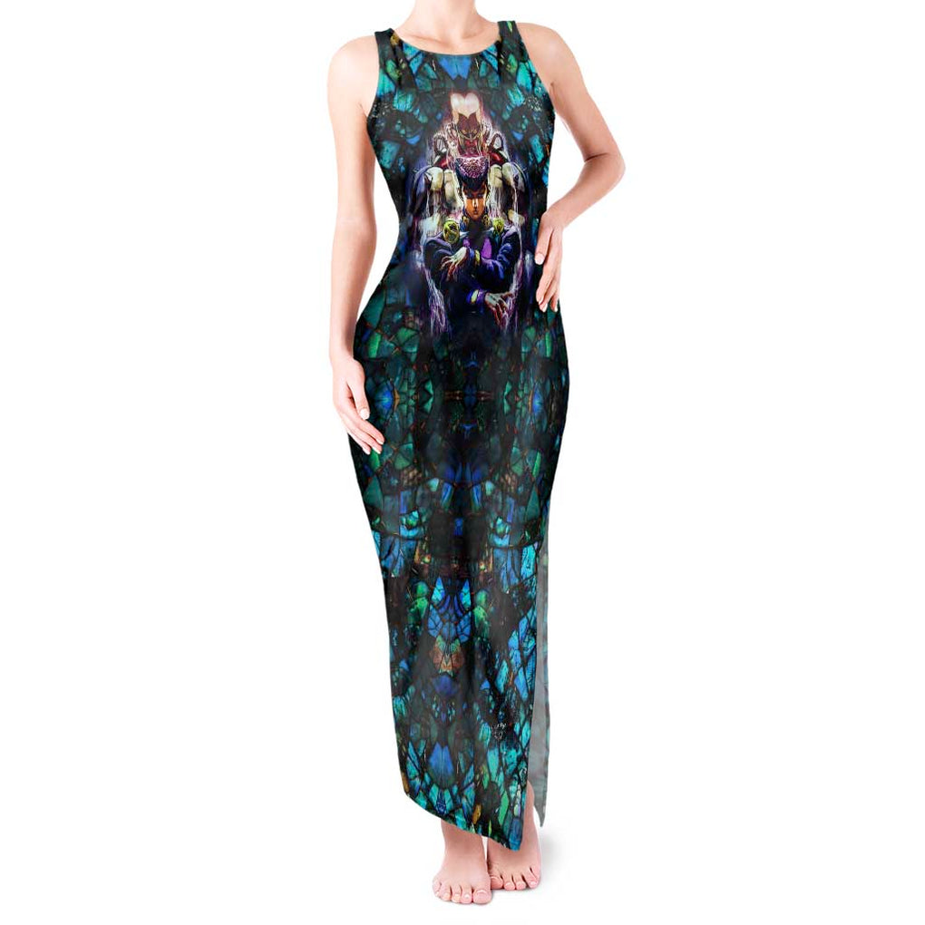 Trippy Josuke Shining Diamond Jojo’s Bizarre Adventure Tank Maxi Dress Anime Mix Abstracs Style