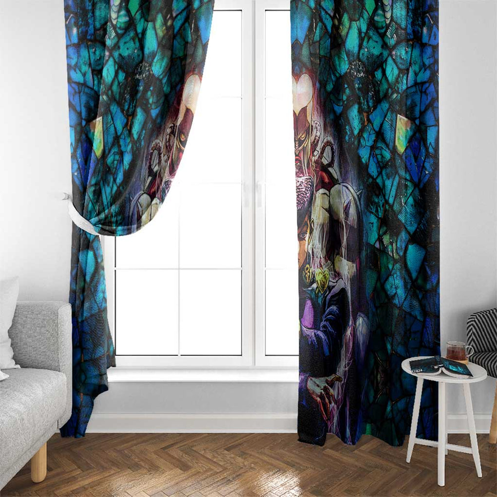 Trippy Josuke Shining Diamond Jojo’s Bizarre Adventure Window Curtain Anime Mix Abstracs Style