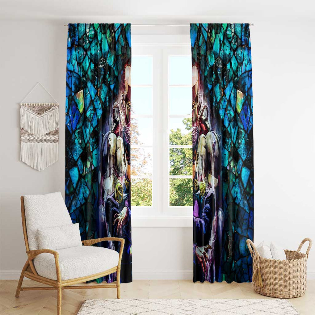 Trippy Josuke Shining Diamond Jojo’s Bizarre Adventure Window Curtain Anime Mix Abstracs Style