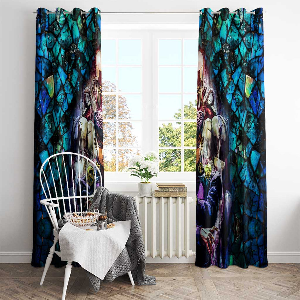Trippy Josuke Shining Diamond Jojo’s Bizarre Adventure Window Curtain Anime Mix Abstracs Style