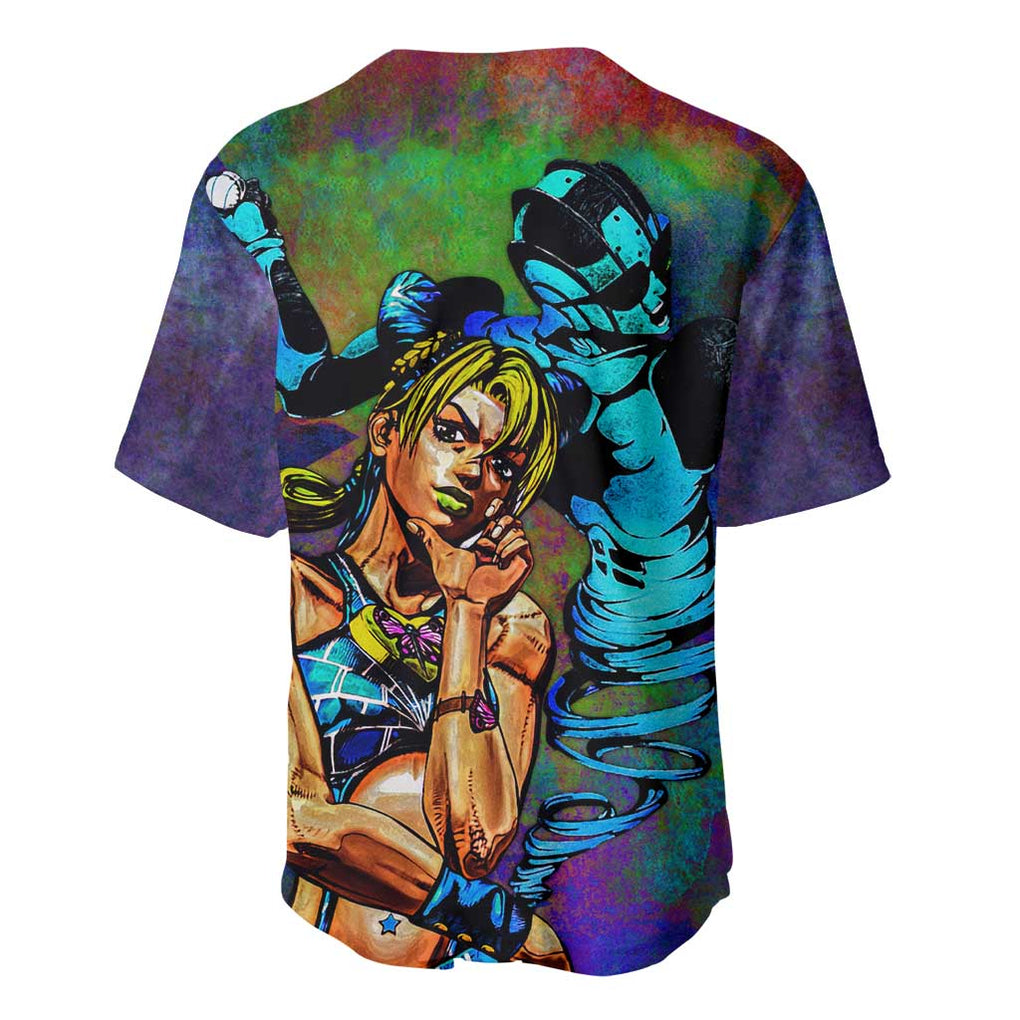Trippy Jolyne Cujoh Stone Ocean Jojo’s Bizarre Adventure Baseball Jersey Anime Mix Abstracs Style