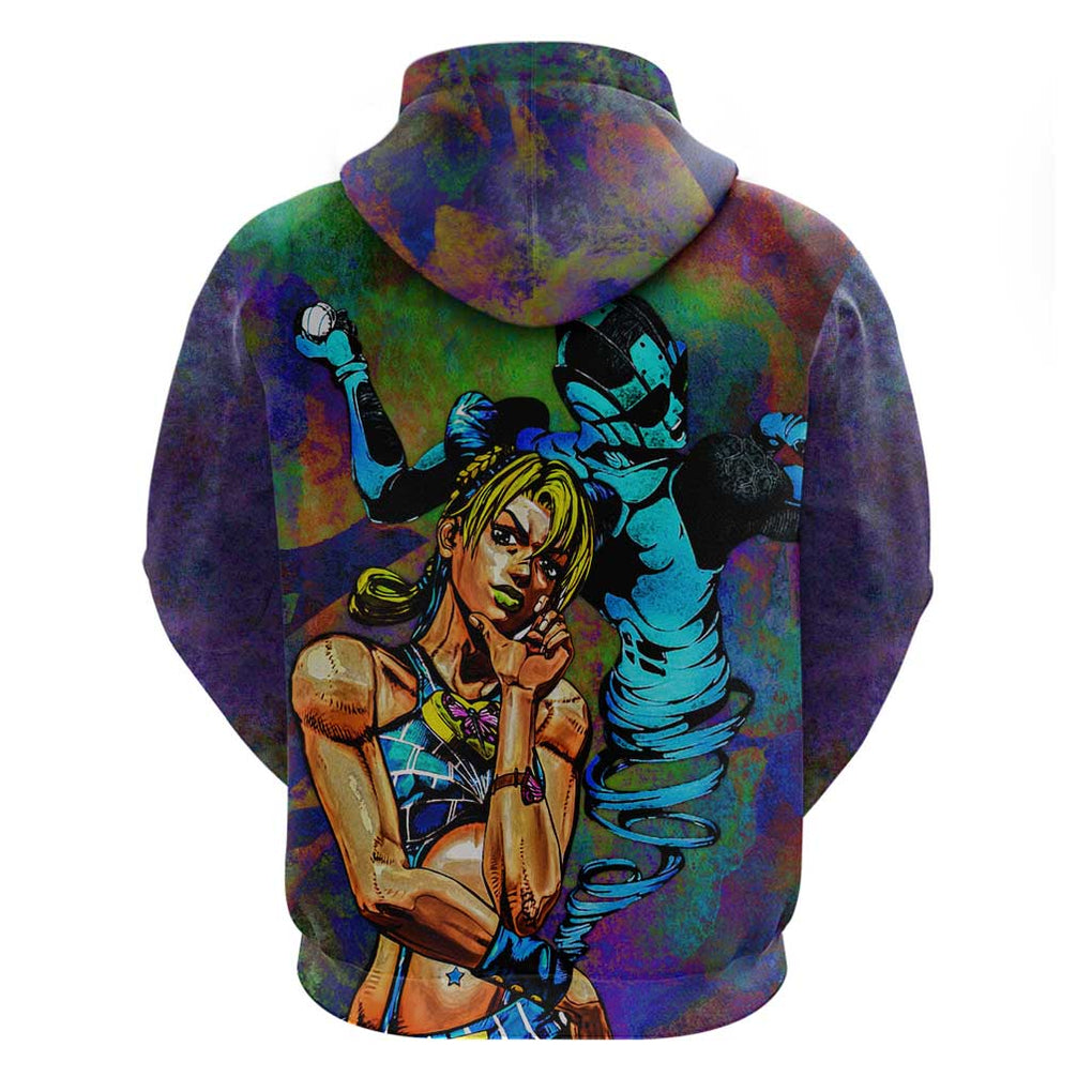 Trippy Jolyne Cujoh Stone Ocean Jojo’s Bizarre Adventure Hoodie Anime Mix Abstracs Style