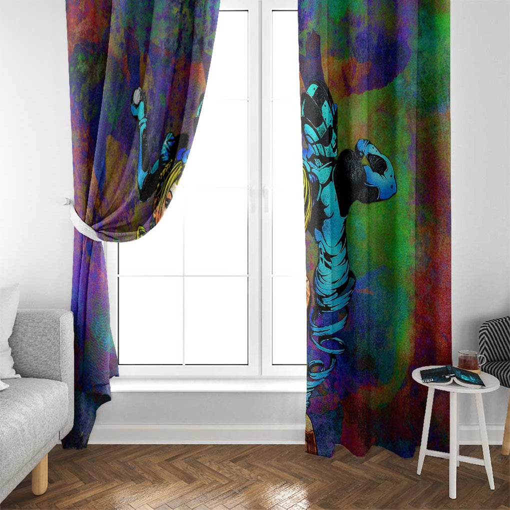 Trippy Jolyne Cujoh Stone Ocean Jojo’s Bizarre Adventure Window Curtain Anime Mix Abstracs Style