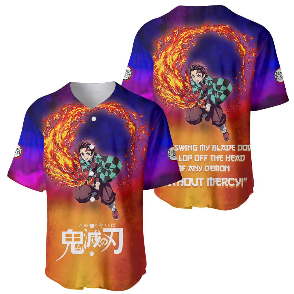 Space Samurai Tanjiro Demon Slayer Baseball Jersey Anime Mix Abstracs Style