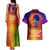 Space Samurai Tanjiro Demon Slayer Couples Matching Tank Maxi Dress and Hawaiian Shirt Anime Mix Abstracs Style