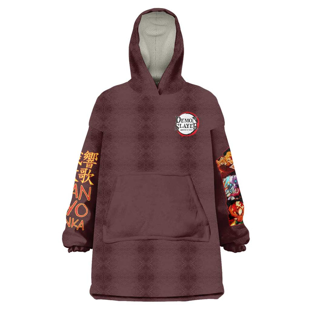 Entertainment District Arc Demon Slayer Wearable Blanket Hoodie Anime Style