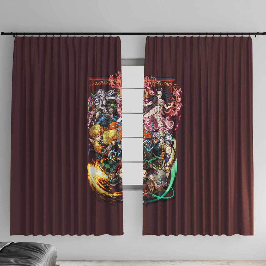 Entertainment District Arc Demon Slayer Window Curtain Anime Style