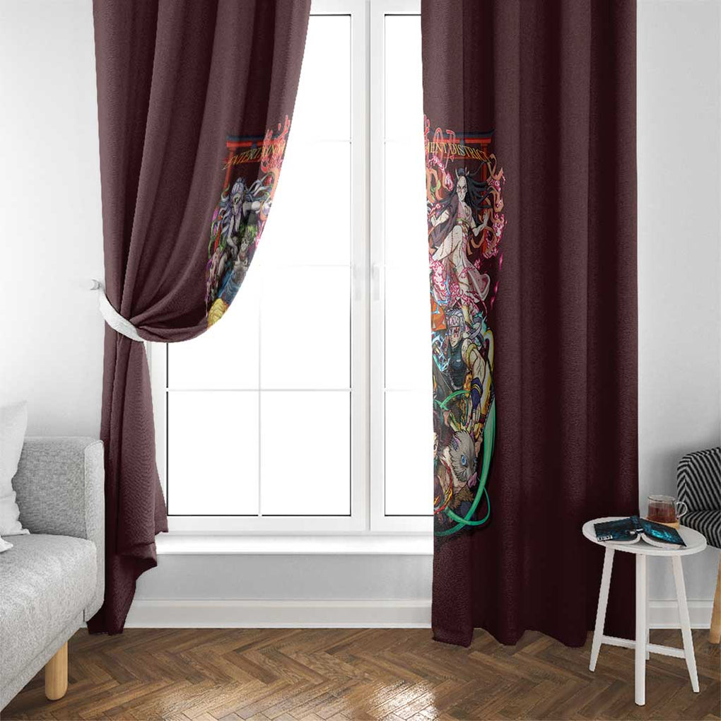 Entertainment District Arc Demon Slayer Window Curtain Anime Style
