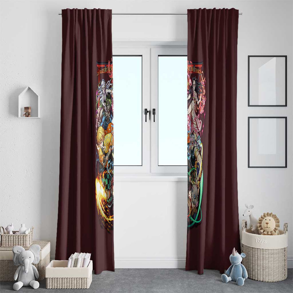 Entertainment District Arc Demon Slayer Window Curtain Anime Style