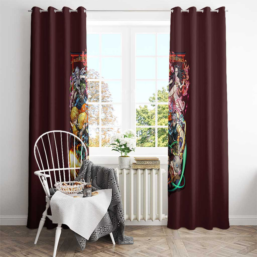 Entertainment District Arc Demon Slayer Window Curtain Anime Style