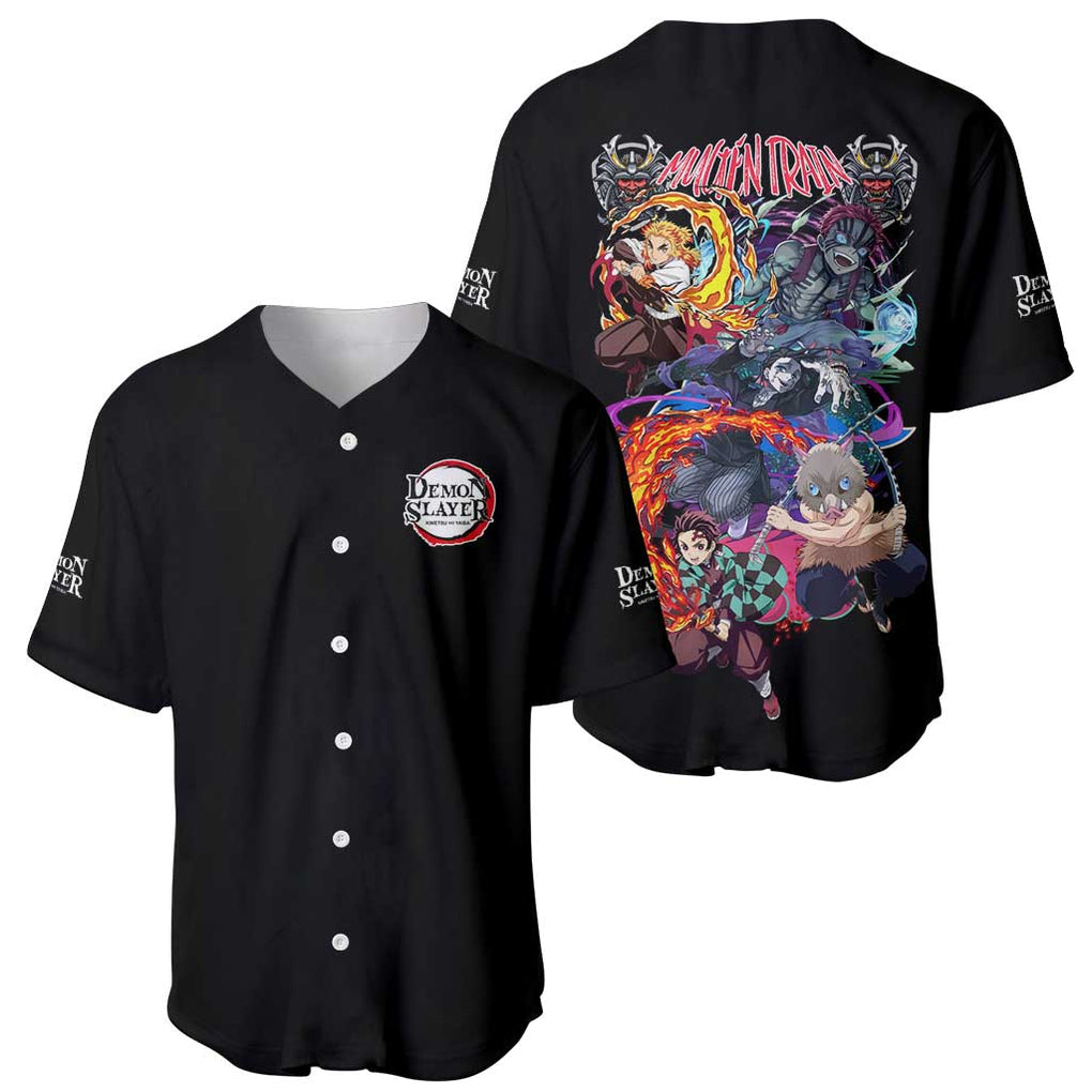 Mugen Train Arc Demon Slayer Baseball Jersey Anime Style